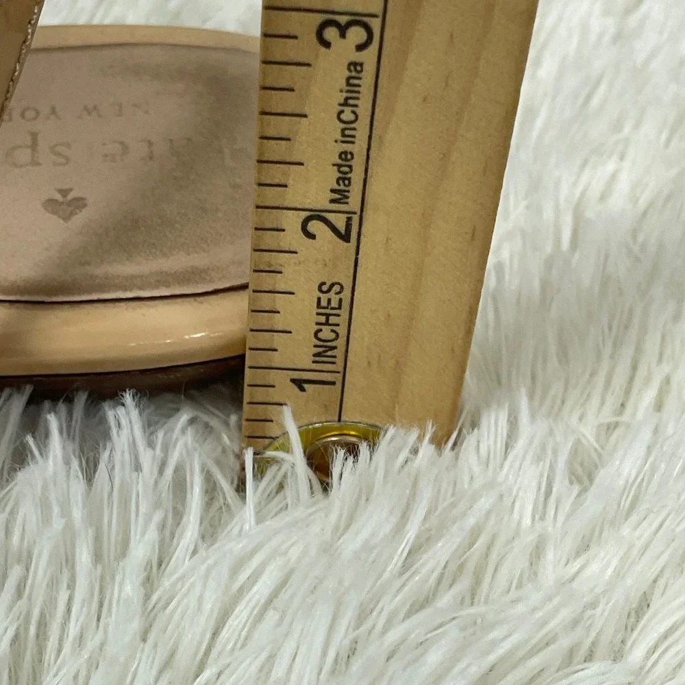 Kate Spade Bow T Strap Sandals Womens Size 11 Beige Flats Shoes Feminine Neutral
